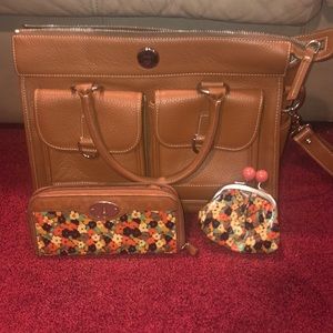 Dooney &Bourke purse w fossil wallet/change purse